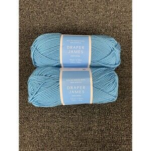Lot Of 2 Draper James Cozy Wool, DJ Blue, Merino Wool And Acrylic Yarn New